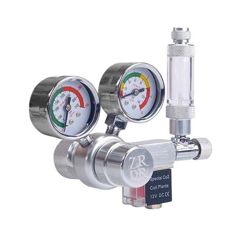 Wyin-ZRDR-Dual-Gauge-CO2-Regulator-with-Solenoid-and-Bubble-Counter-2